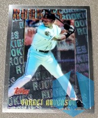 Garret Anderson 1996 Topps Rookies Mystery Facts